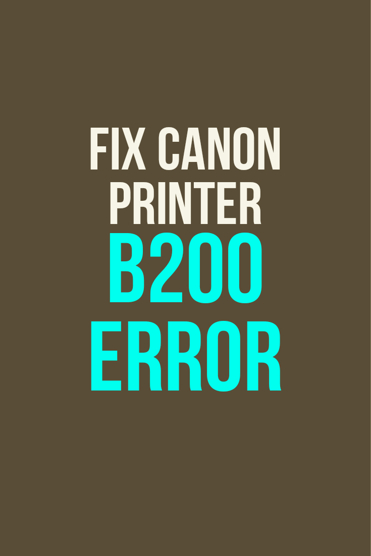 how to fix canon pixma printer error