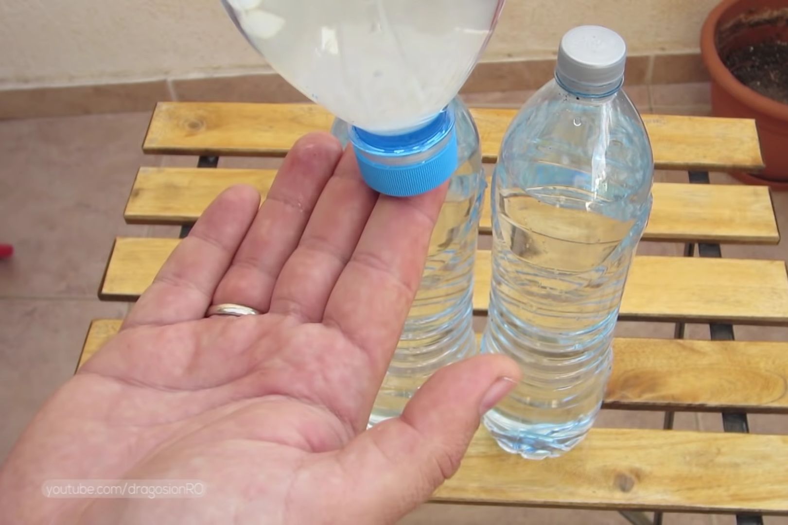 Self watering plastic bottle how it works