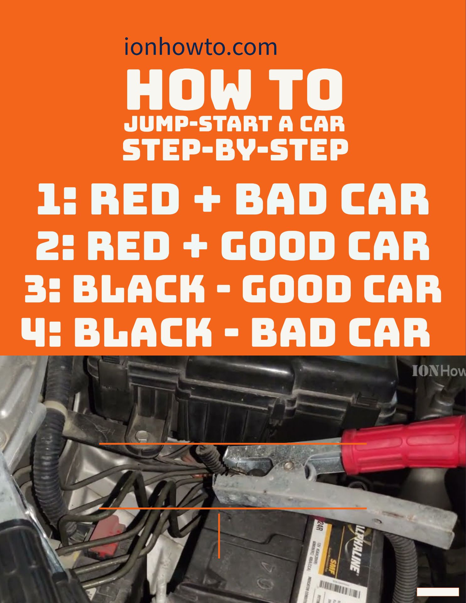 How to jump start a car with cables safely