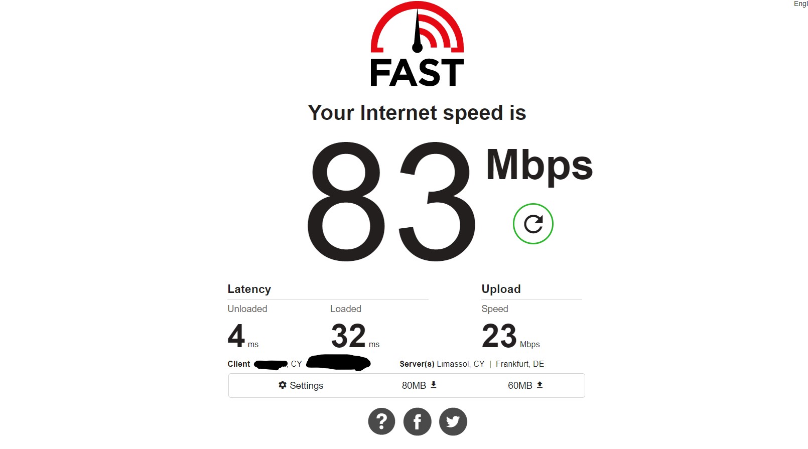 fastdotcom speed test