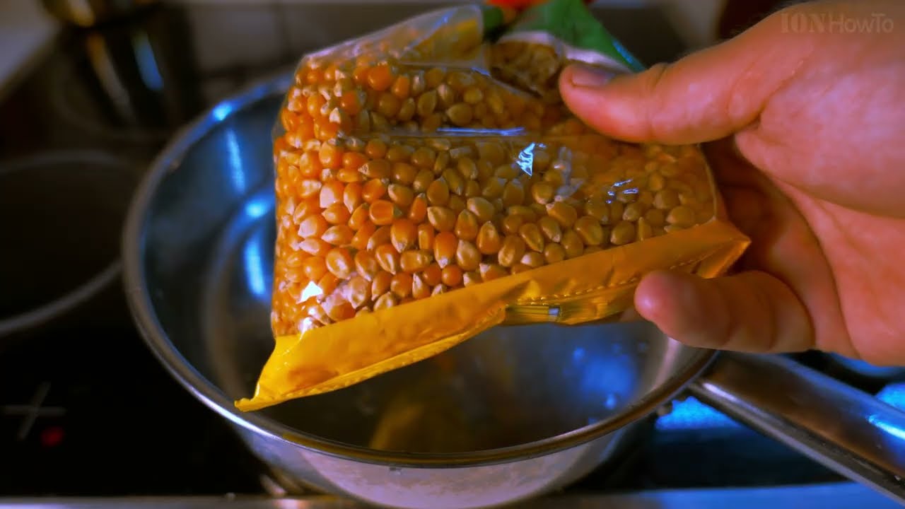 How to make popcorn at home in a pan