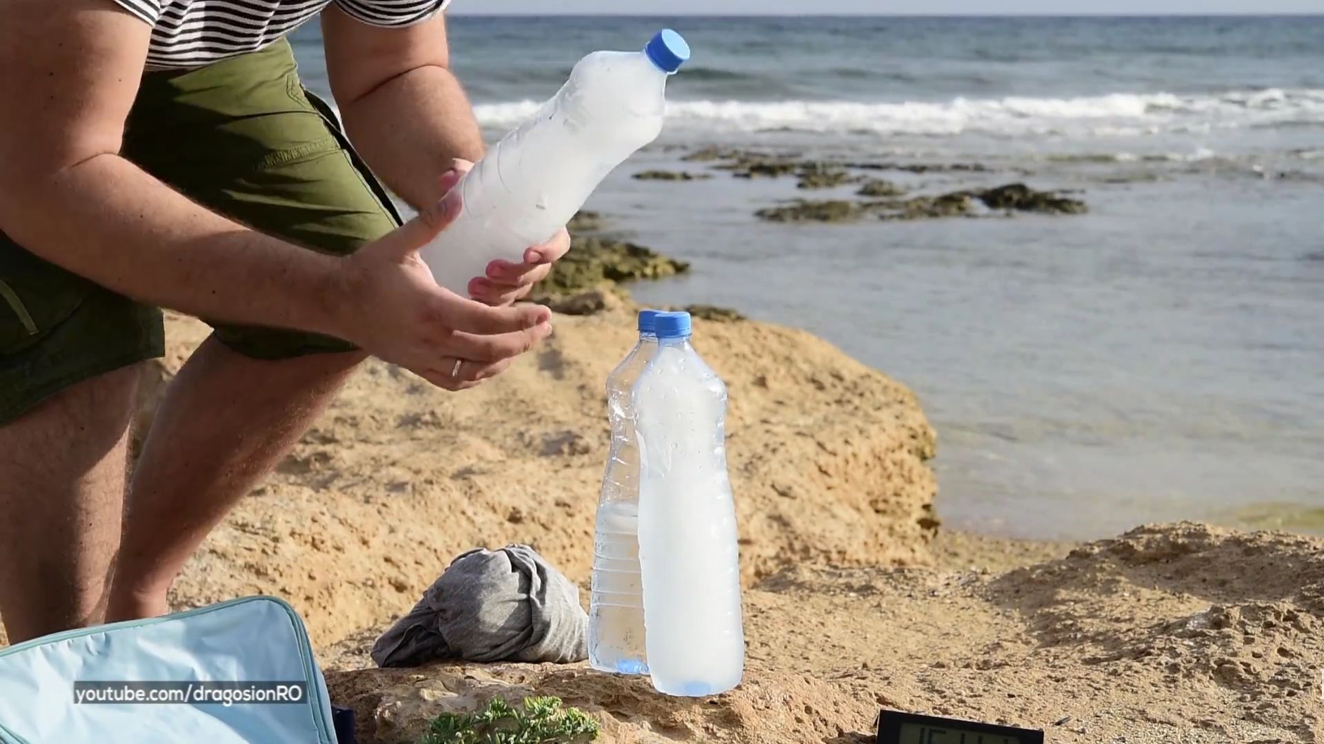 Keep water bottle cold in the sun