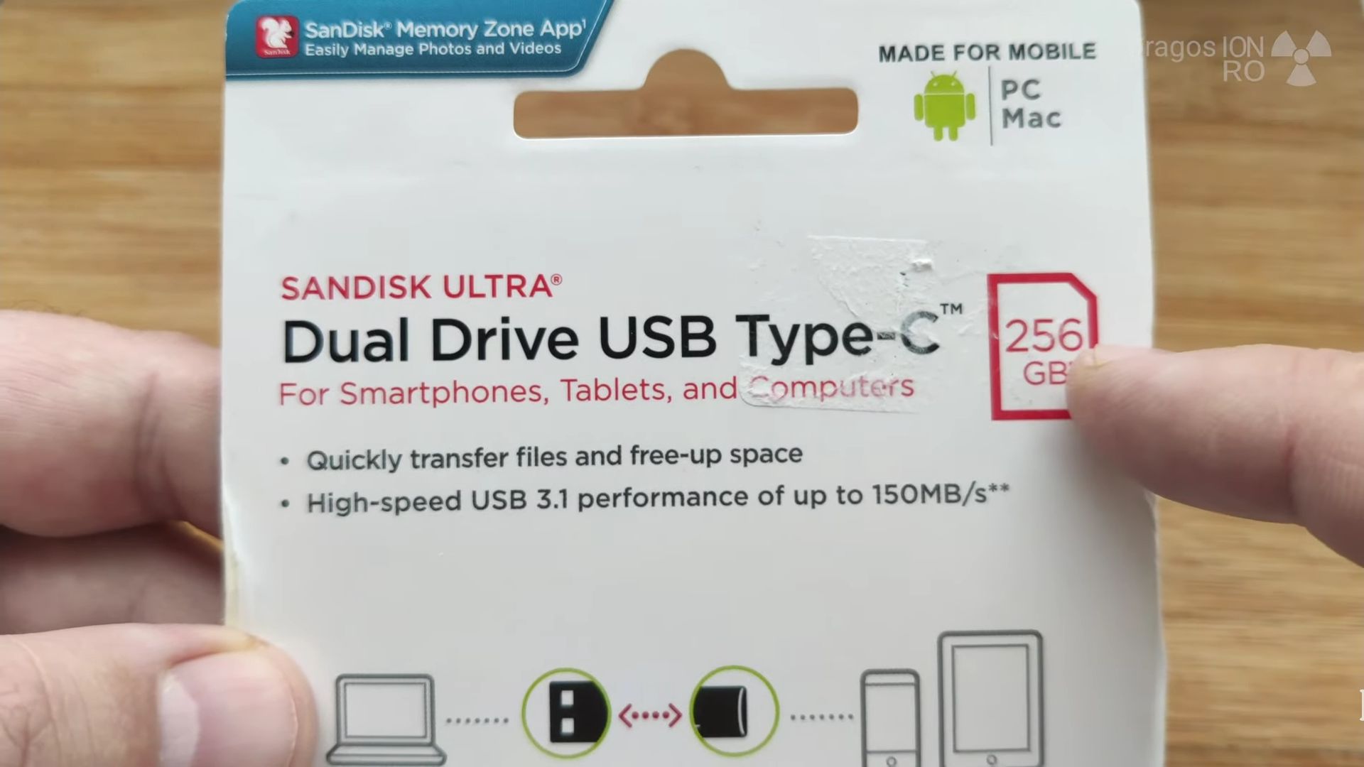 SanDisk Ultra Dual Drive USB C flash drive package back