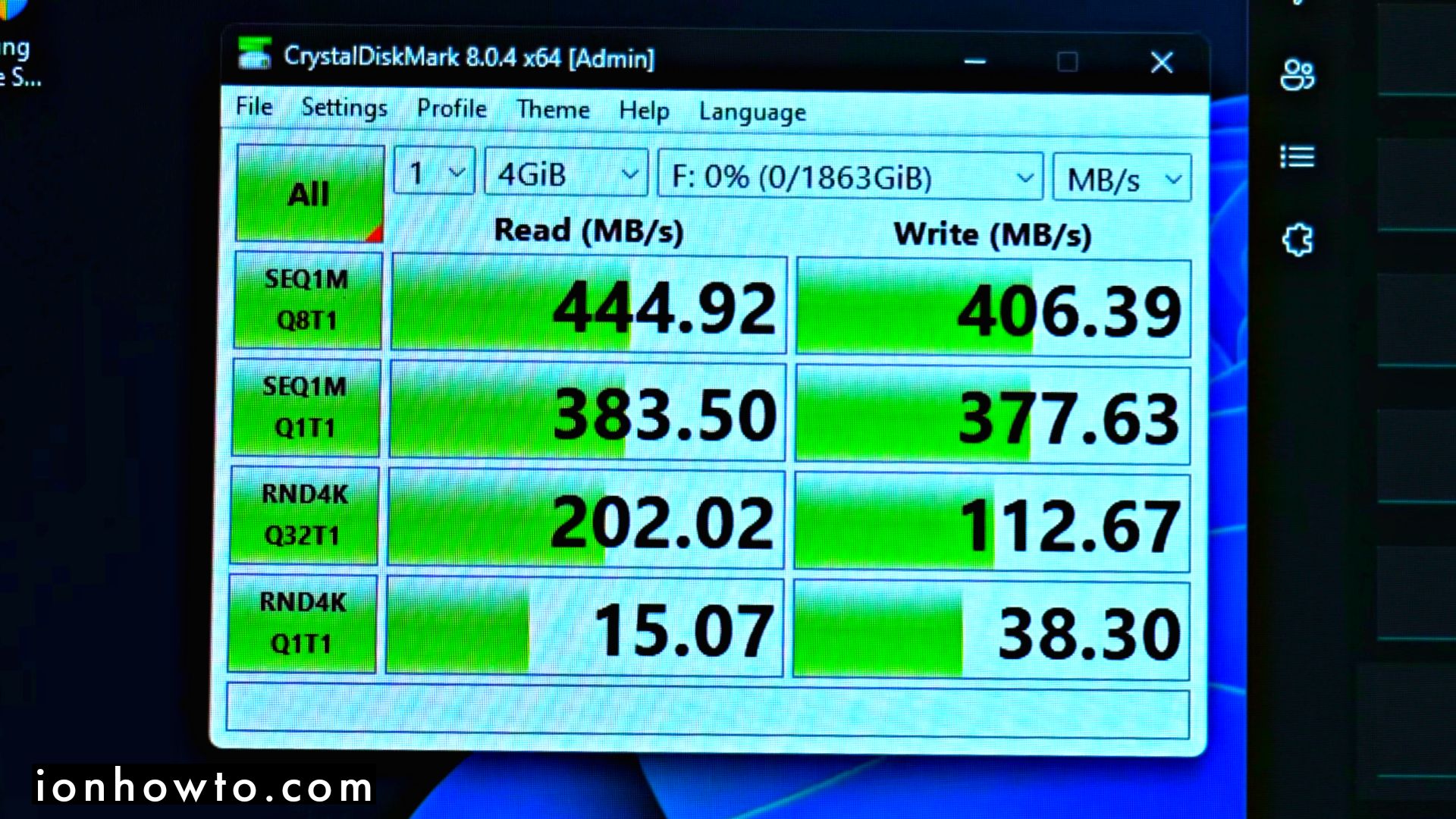 Samsung T7 Shield Speed Test USB 3.2 Gen1