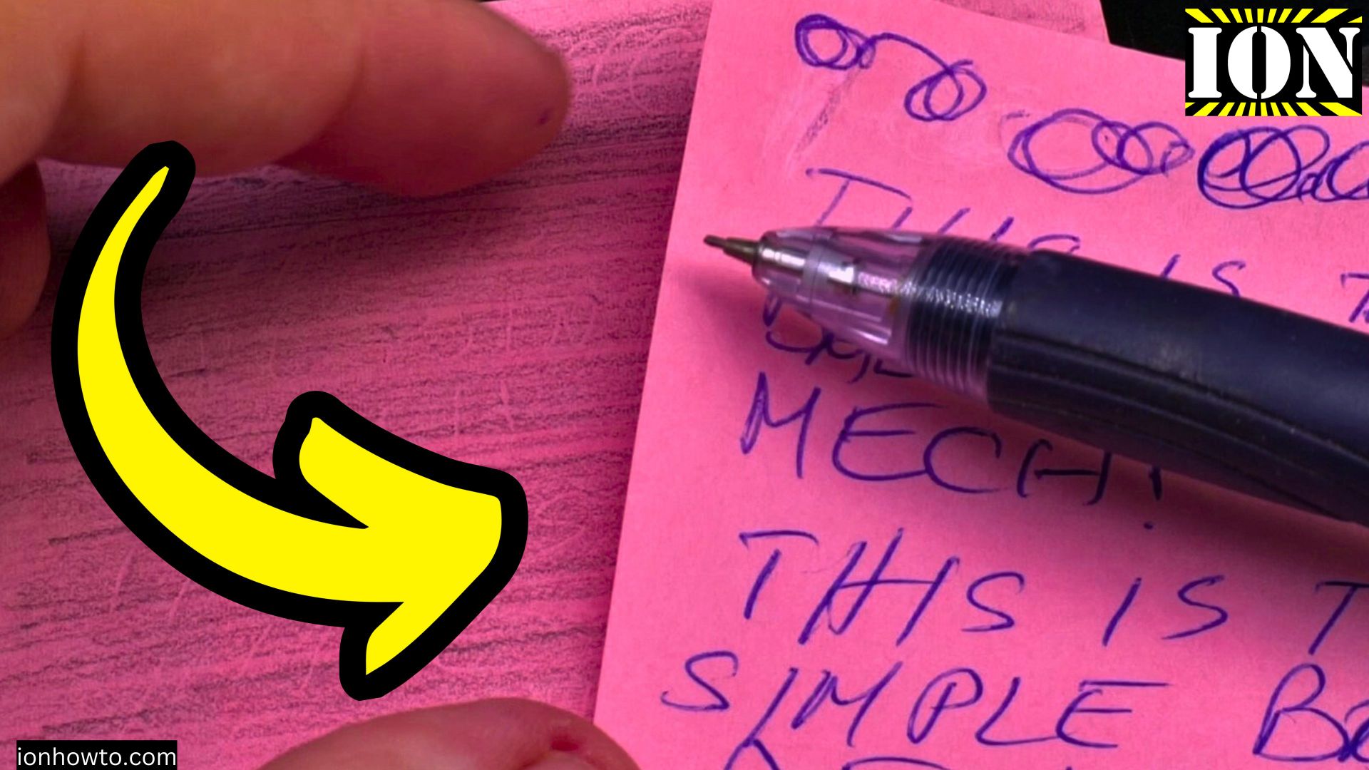 How to reveal previous writing on paper with a pencil