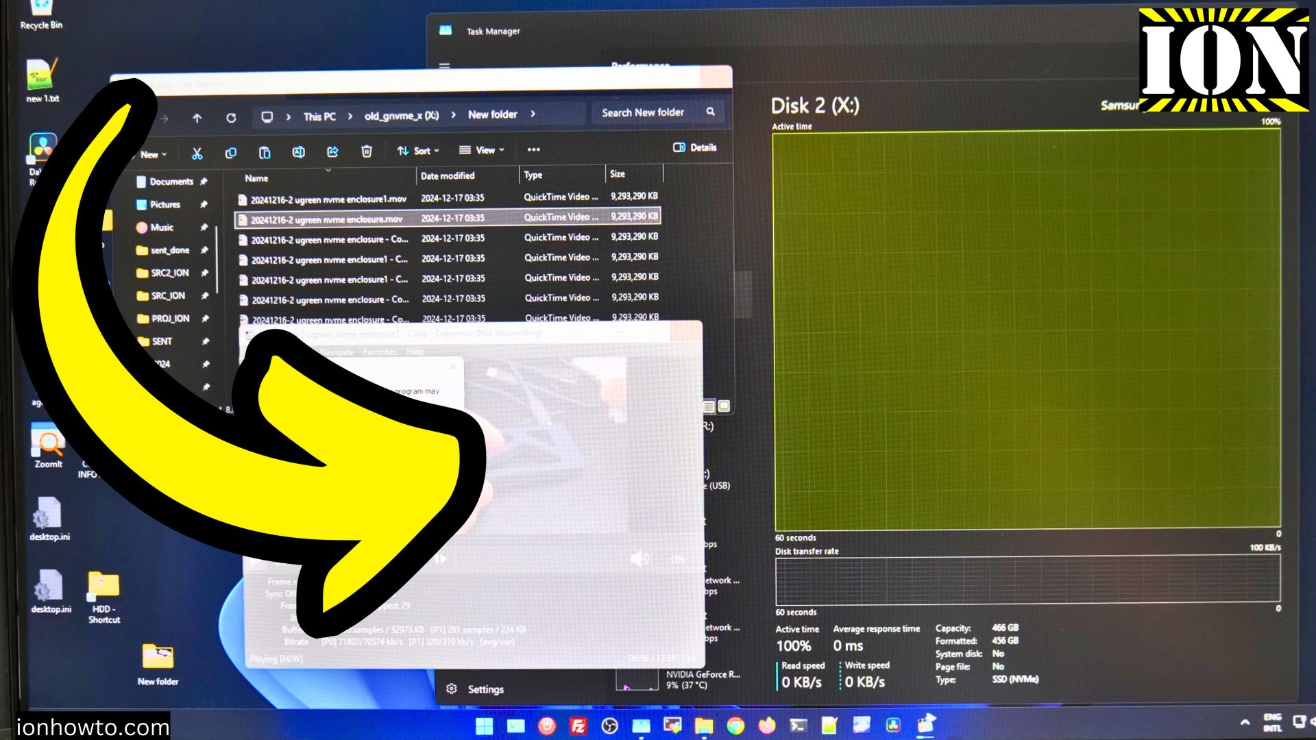 Samsung 970 Evo Plus 100% Usage Freeze NVMe