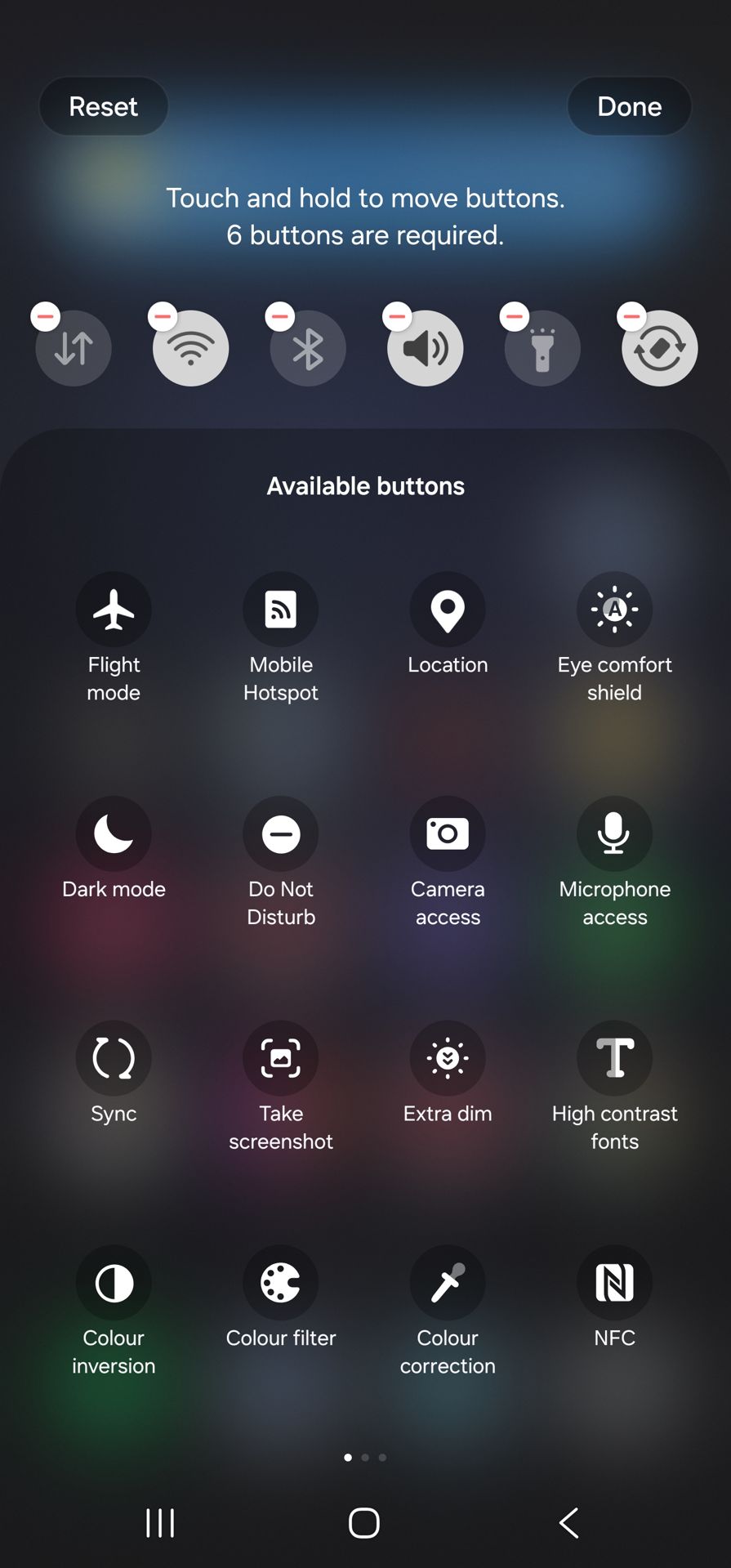 Edit Top Quick Settings Samsung OneUI 7 Android 15