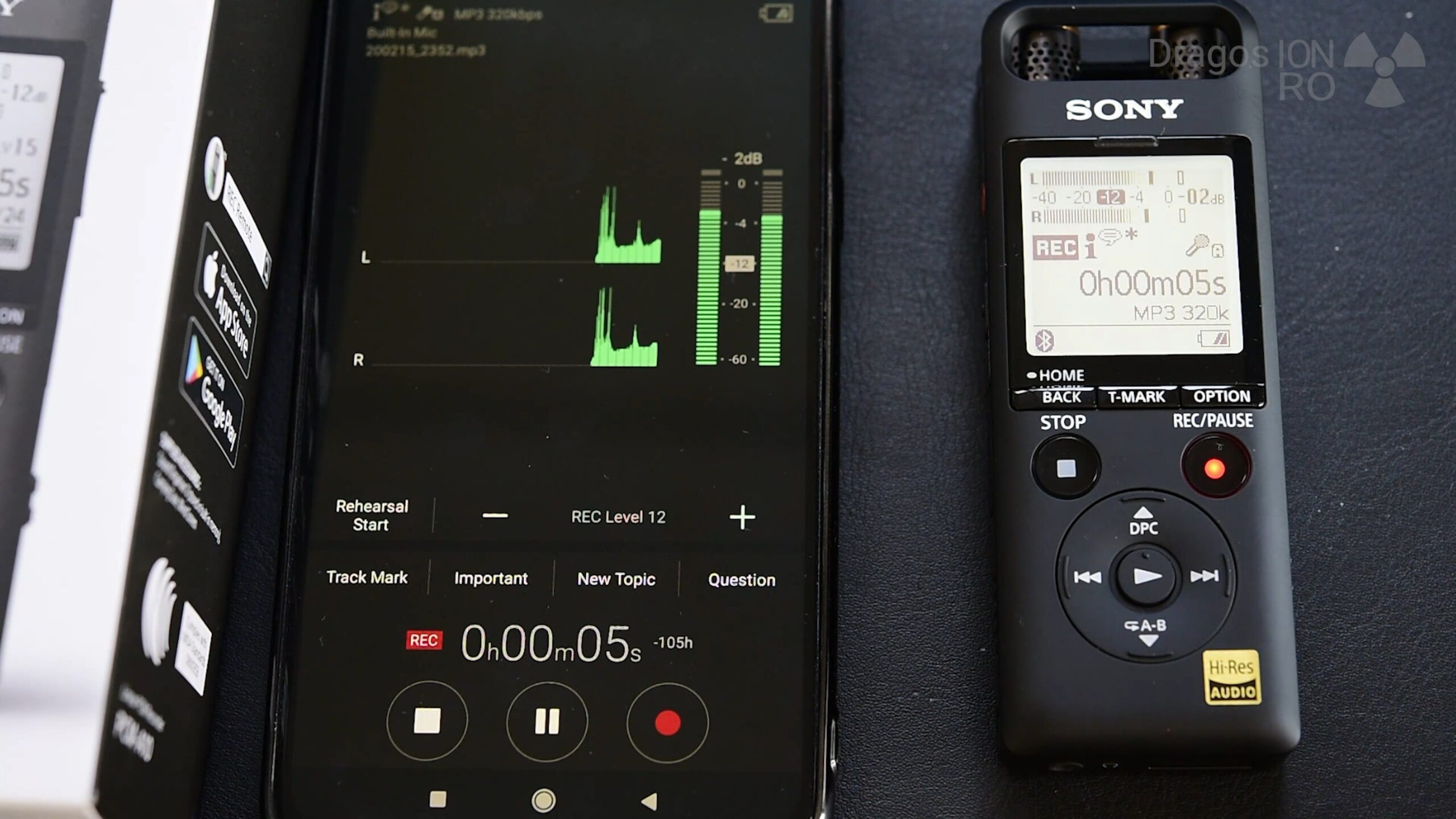 Sony PCM A10 With Phone Bluetooth Control App