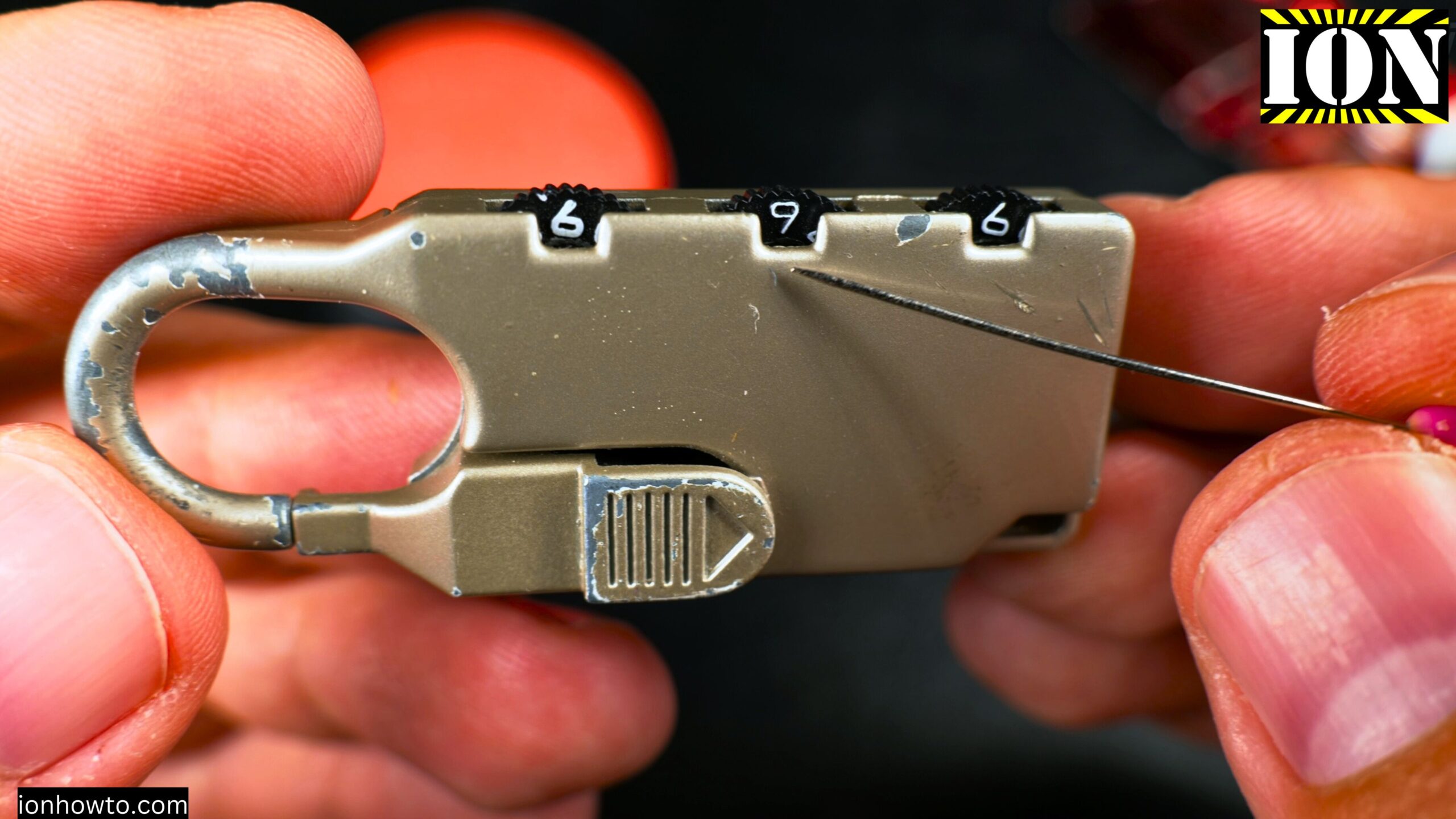 Unlock combination lock pull scroll