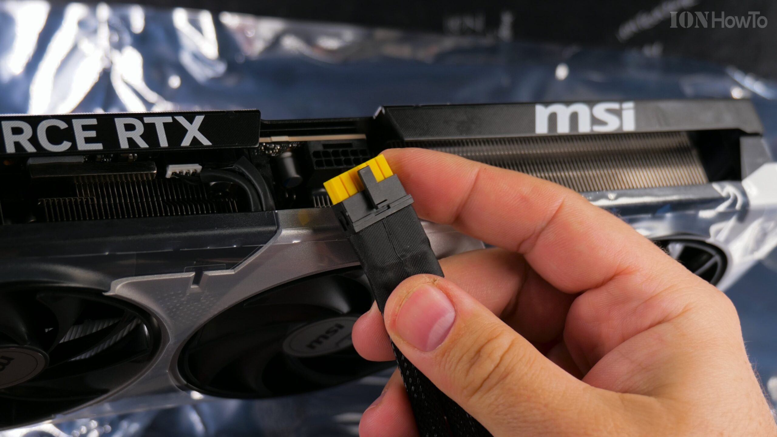 RTX 5080 Plug in 12VHPWR (12 volt high power) 16 pin connector for PCIe 5.0 and ATX 3.0
