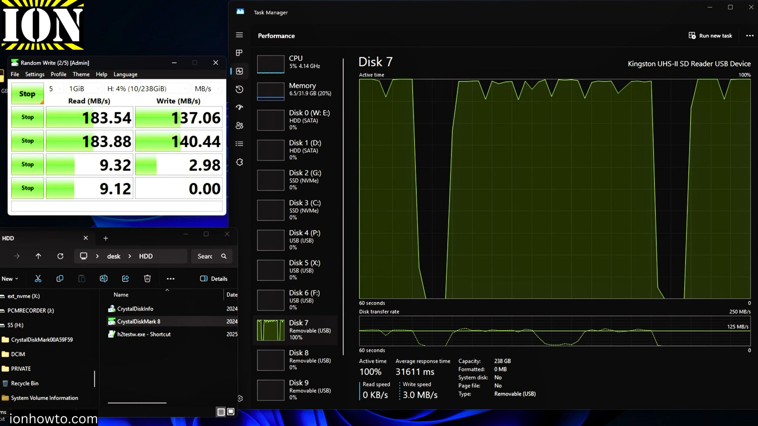 SD Card SanDisk Extreme Pro 256GB Speed Test