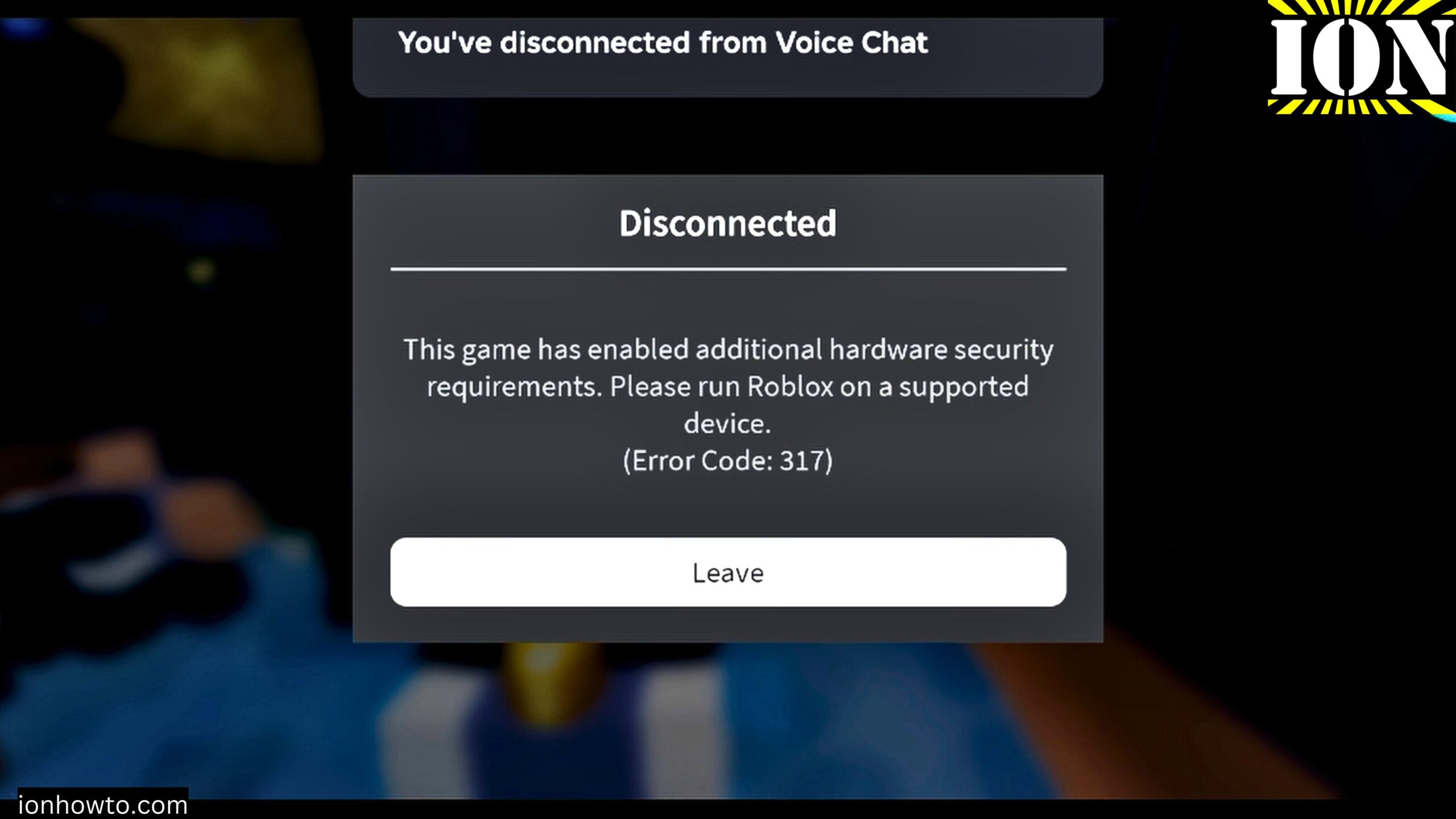 Roblox was not able to verify the game integrity Error Code 317