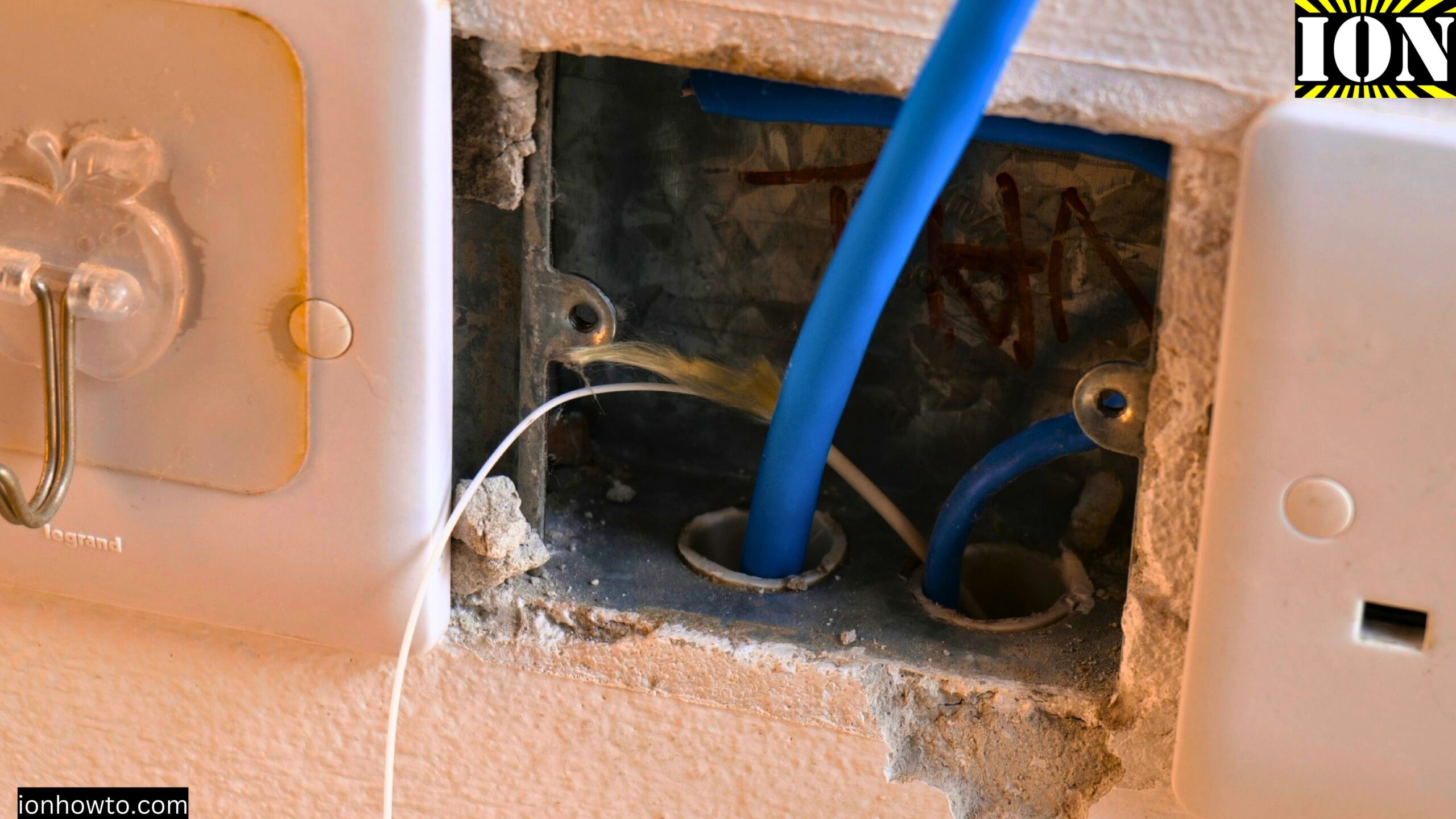 Replace Ethernet Cable Pulling New Cable Using Old Cable in Wall Conduit Upgrade Cat5E to Cat6A 3