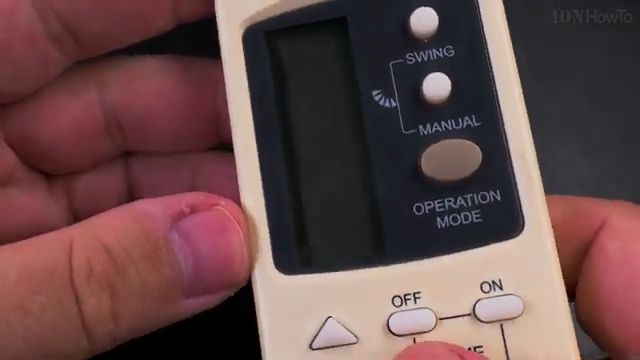 Testing the AC remote control LCD display after battery replacement