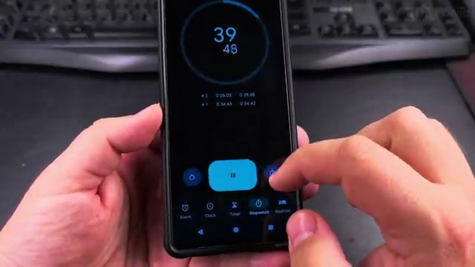 Using the Lap Split Timer Feature on Android